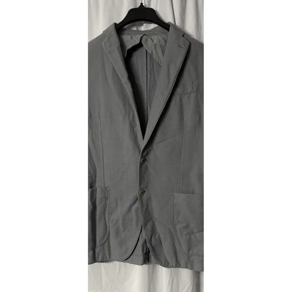 NWT San Remo Mens Long Sleeve Comfort Cotton Casual Gray Jacket Blazer‎ Size 50